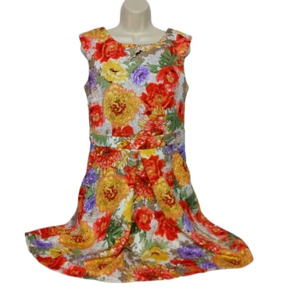 Danny and Nicole A Line Dress Floral Multicolor Size 10 - Picture 1 of 8